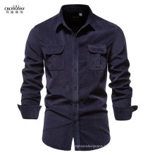 Men′s New Wholesale Custom Denim Top Shirts Cotton Fit Casual Denim Jacket Shirt with Long Sleeve
